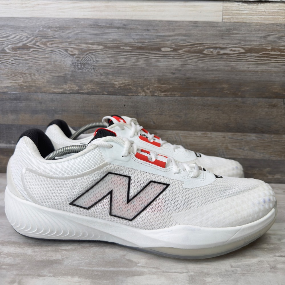 New Balance FuelCell 996v5 Mens Size 12 Tennis Pickleball Shoes White MCH996W6